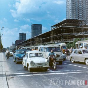 ulica Marszałkowska, budowa Domów Towarowych Centrum, Warszawa foto J.Troszczyński A